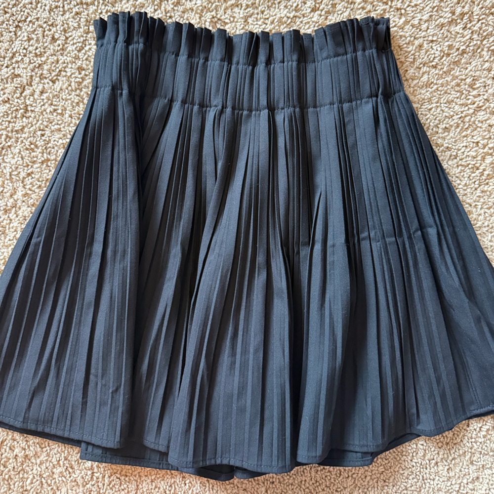 Zara Woman Black Pleated Skirt